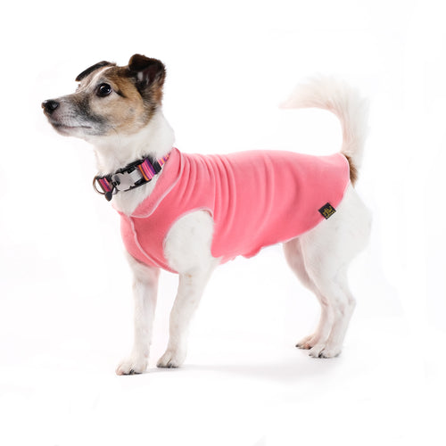 Gold Paw Single Stretch Fleece Coral