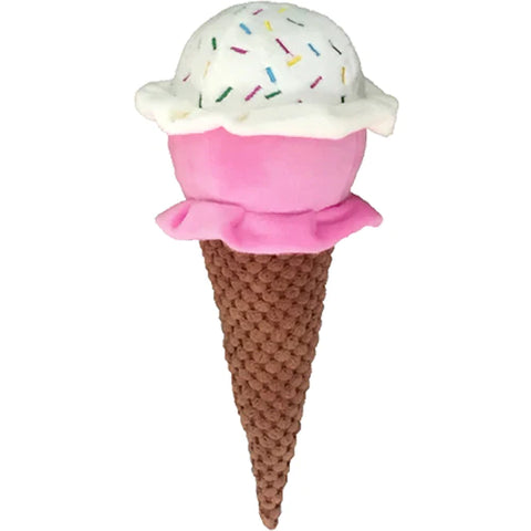 PetLou Ice Cream Cone Plush Dog Toy