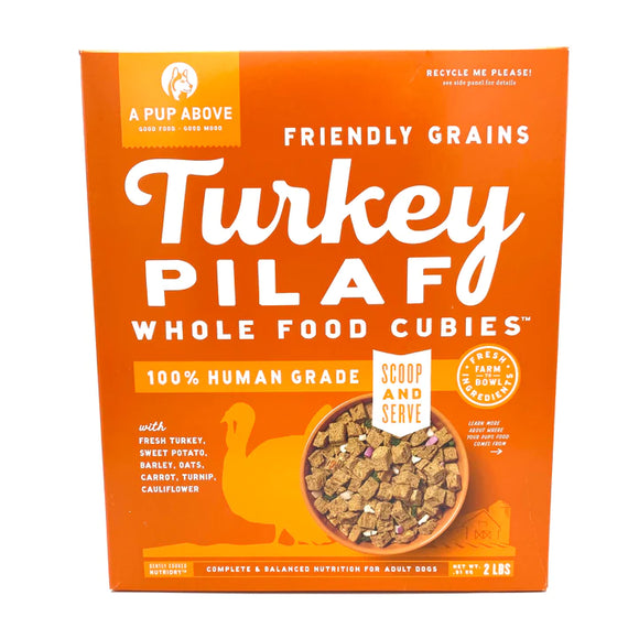 A Pup Above Whole Food Cubies Friendly Grains Turkey Pilaf Dry Dog Food