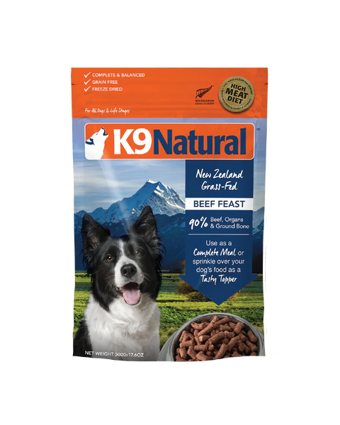 K9 Natural Beef Feast Freeze-Dried Dog Food 17.6oz