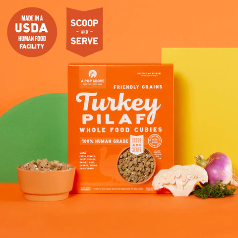 A Pup Above Whole Food Cubies Friendly Grains Turkey Pilaf Dry Dog Food