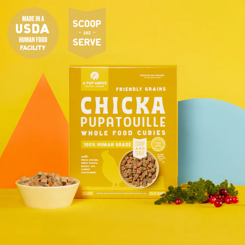 A Pup Above Whole Food Cubies Friendly Grains Chicka Pupatouille Dry Dog Food