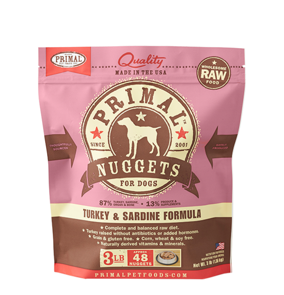 Primal Canine Frozen Raw Turkey & Sardine