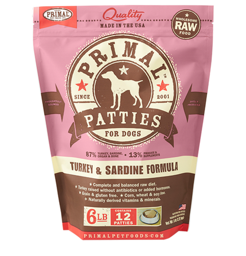 Primal Canine Frozen Raw Turkey & Sardine