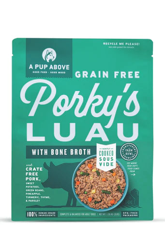 A Pup Above Porky's Luau Grain Free Gently Cooked Frozen Dog Food