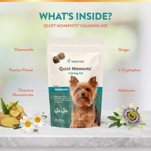 NaturVet Quiet Moments Plus Melatonin Soft Chews