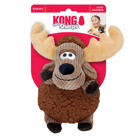 Kong Sherps Floofs Moose Plush Dog Toy