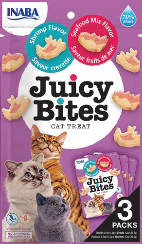 Inaba Juicy Bites Shrimp & Seafood Mix Flavor Cat Treats (3-Count)