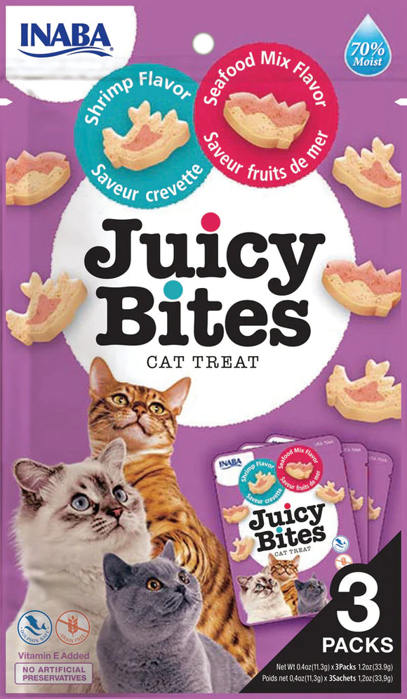 INABA Juicy Bites Shrimp & Seafood Flavor Cat Treats