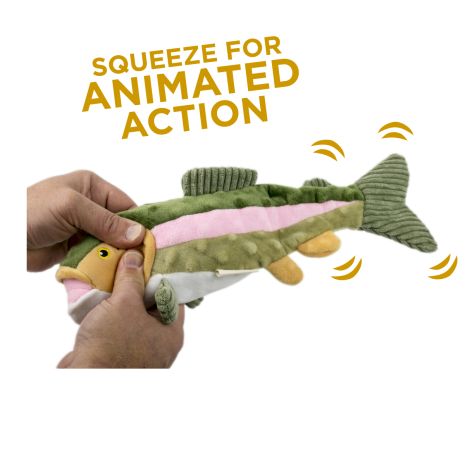 Tall Tails Animated Twitchy Trout Dog Toy