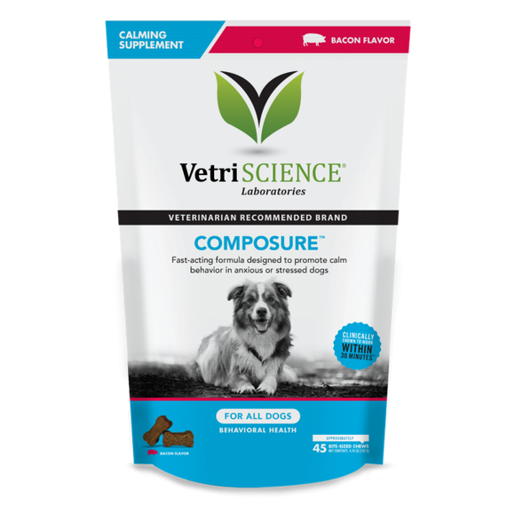 VetriScience Composure Bacon Flavor Calming Supplement for Dogs