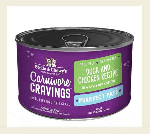 Stella and Chewy Carnivore Cravings Duck and Chicken Recipe Purrfect Pate Canned Cat Food