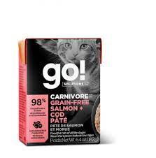 Petcurean Go! Carnivore Salmon & Cod Pate Wet Cat Food 6.4 oz