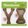 Benebone Dental Chew & Wishbone Dog Chew Toy (Medium - Pack of 2 / BACON)