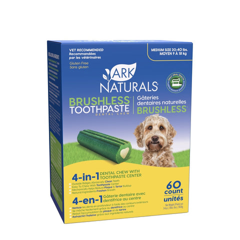 Ark Naturals Brushless-Toothpaste Medium Dog Treats
