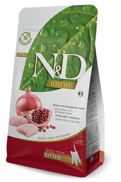 Farmina N&D Prime Formula Chicken & Pomegranate Kitten Food (3.3-lb)