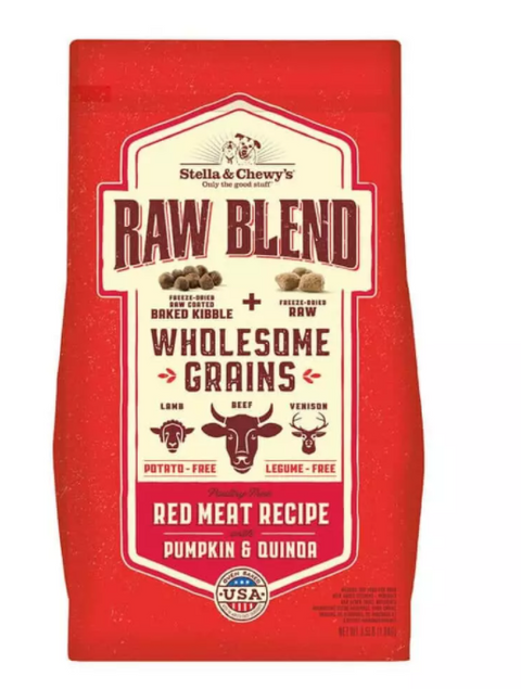 Stella & Chewy Raw Blend Wholesome Grains Red Meat with Pumpkin and Quinoa