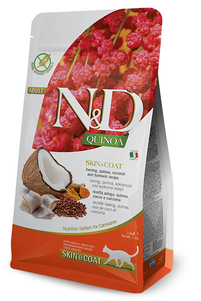 Farmina N&D Quinoa Herring Skin Cat Food 3.3#