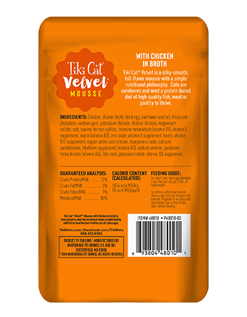 Tiki Cat Velvet Mousse Chicken in Broth Cat Food