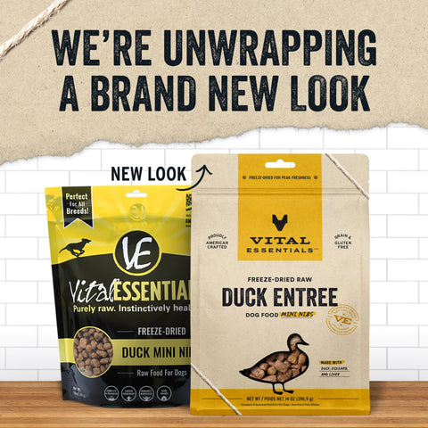 Vital Essentials Freeze-Dried Duck Mini Nibs Dog Food